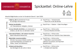 Bildausschnitt des Spickzettels